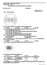 Đề thi khảo sát chất lượng Sinh học 10 (Có đáp án) - Mã đề 149 - Năm học 2016-2017